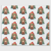 Kleine Meisje Elf Xmas Magic Cadeaupapier (Vlak)