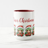 Kleine Meisje Elf Xmas Magic Gepersonaliseerd Mok (Midden)