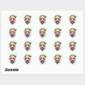 Kleine Meisje Elf Xmas Magic Ronde Sticker (Vel)