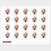 Kleine Meisje Elf Xmas Magic Ronde Sticker (Vel)
