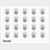 Kleine Meisje Elf Xmas Magic Ronde Sticker (Vel)