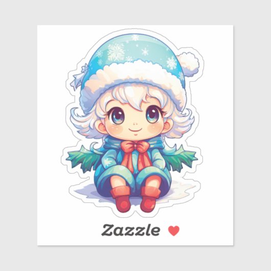 Kleine Meisje Elf Xmas Magic Sticker (Vel)
