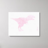 Kleine Meisje en Dinosaurus Canvas - Meisjes TRex  (Voorkant)