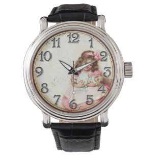 Kleine Meisje en Haar Doll Horloge