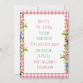 Kleine Meisje en Kitten | BABY SHOWER WATERVERF Kaart (Achterkant)