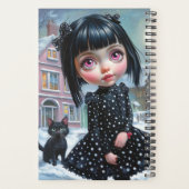 Kleine Meisje en Zwarte Kat Planner (Achterkant)