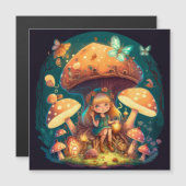 Kleine meisje in paddenstoelen (Voorkant / Achterkant)