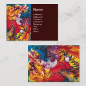 KLEINE MEISJE, KAT EN  DOLL Geel bruin Visitekaartje (Voorkant / Achterkant)