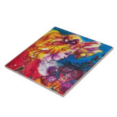 KLEINE MEISJE MET  DOLL Kerstmis Tegeltje (Zijkant)