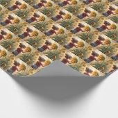 Kleine Meisje Met Zonnebloem Cadeaupapier (Hoek)