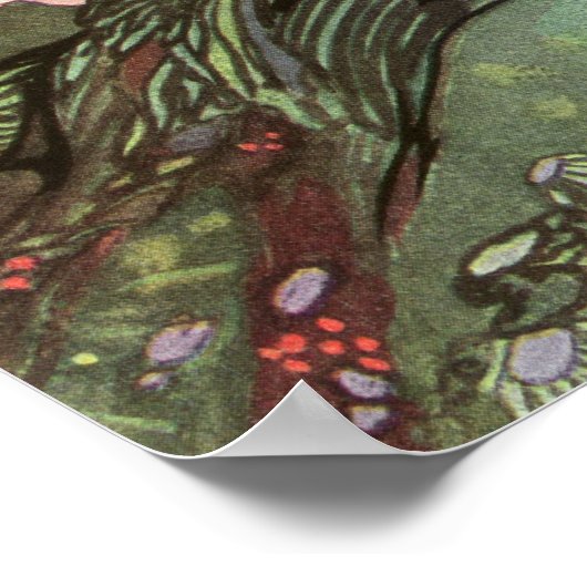 Kleine Meisje Muffet & Spin, Vintage Moeder de Gan Poster (Hoek)