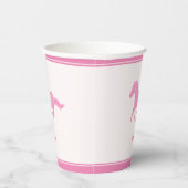 Kleine Meisje Naam Paard Liefhebber Roze Glitter V Papieren Bekers (Rechts)