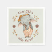 Kleine Meisje Olifant Baby shower Servet (Voorkant)