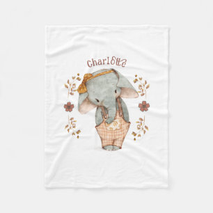 Kleine Meisje Olifant Fleece Deken