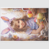 Kleine Meisje op Pasen 2 Decoupage Papier (Voorkant)