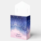 Kleine Meisje Roze en Navy Waterverf Twinkle Star Bedankdoosjes (Geopend)