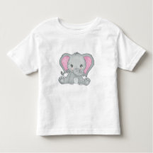 Kleine meisje roze oren olifant T-Shirt