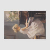 Kleine Meisje Spelen Piano 2 Decoupage Papier (Voorkant)