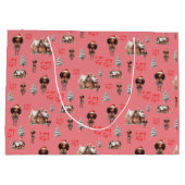 Kleine Meisje Vakantie Gift Bag Groot Cadeauzakje (Achterkant)