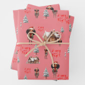 Kleine Meisje Vakantie Inpakpapier Vel (In situ)