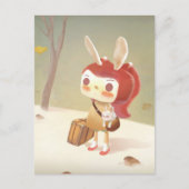 Kleine Meisje Verloren in het Bos Aankondigingskaart (Voorkant)