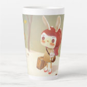 Kleine Meisje Verloren in het Bos Latte Mok (Voorkant)