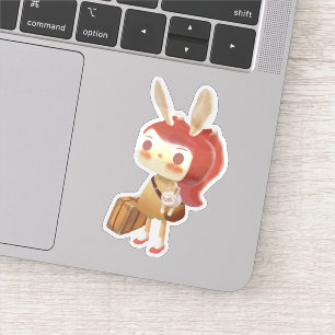 Kleine Meisje Verloren in het Bos Sticker