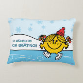 Kleine Meisje Zon Schaatsen Accent Kussen (Achterkant)