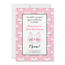 Kleine meisjes 3e verjaardag Roze keukenkatten