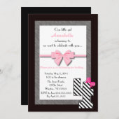 Kleine meisjes 4e verjaardag kaart (Voorkant / Achterkant)