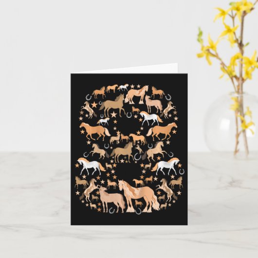 Kleine meisjes 8 jaar oud 8e verjaardag paard Grap Kaart (Gele Bloem)