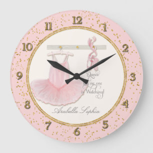 Kleine meisjes Ballet Ballerina Dance Room Decor Grote Klok