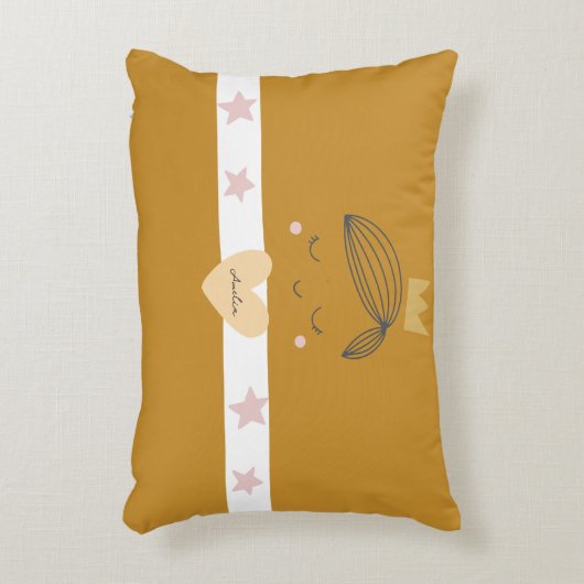 Kleine Meisjes Boho Prinses Accent Kussen (Voorkant(Verticaal))