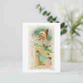 Kleine meisjes die door de slaapkamer ronddraaien briefkaart (Staand voorkant)