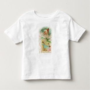 Kleine meisjes die door de slaapkamer ronddraaien kinder shirts