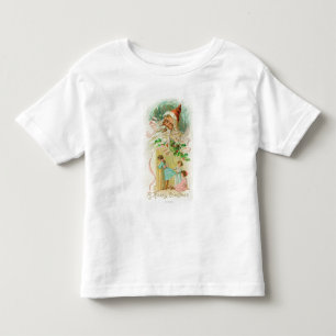 Kleine meisjes die door de slaapkamer ronddraaien kinder shirts