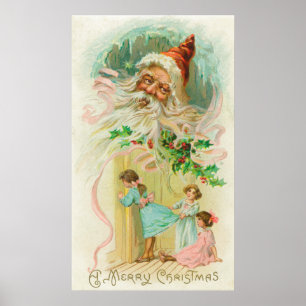 Kleine meisjes die door de slaapkamer ronddraaien poster