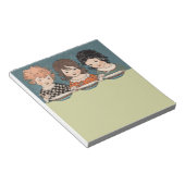  kleine meisjes die soep drie zussen eten notitieblok (Schuin)