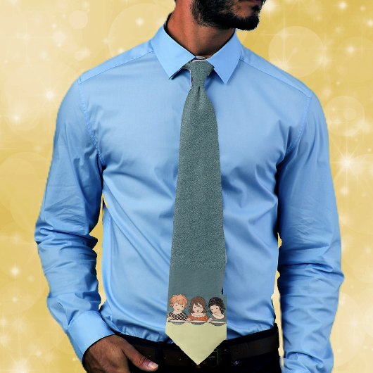  kleine meisjes die soep drie zussen eten stropdas