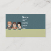  kleine meisjes die soep drie zussen eten visitekaartje (Voorkant)