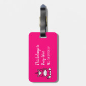 Kleine Meisjes Eenhoorn Pony Bagagelabel (Achterkant verticaal)