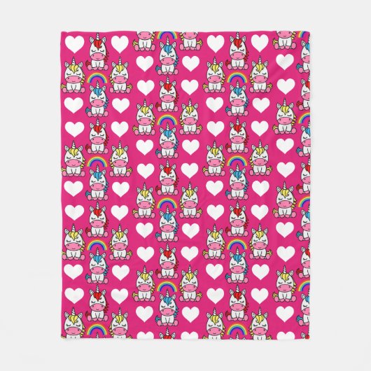 Kleine Meisjes Eenhoorn Pony Fleece Deken (Voorkant)