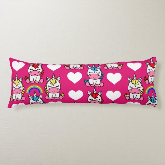 Kleine Meisjes Eenhoorn Pony Lichaamskussen (Voorkant)