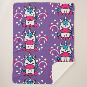 Kleine Meisjes Eenhoorn Pony Sherpa Deken