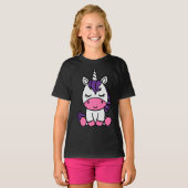Kleine Meisjes Eenhoorn Pony T-shirt (Voorkant volledig)