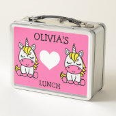 Kleine meisjes Eenhoorn Terug naar school (Achterkant)