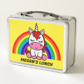 Kleine meisjes Eenhoorn Terug naar school (Achterkant)