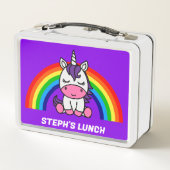 Kleine meisjes Eenhoorn Terug naar school (Achterkant)