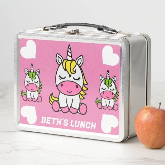 Kleine meisjes Eenhoorn Terug naar school (In situ)