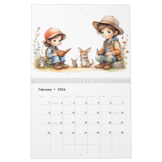 Kleine meisjes en hun harige vrienden 12 maanden 2 kalender (Feb 2026)